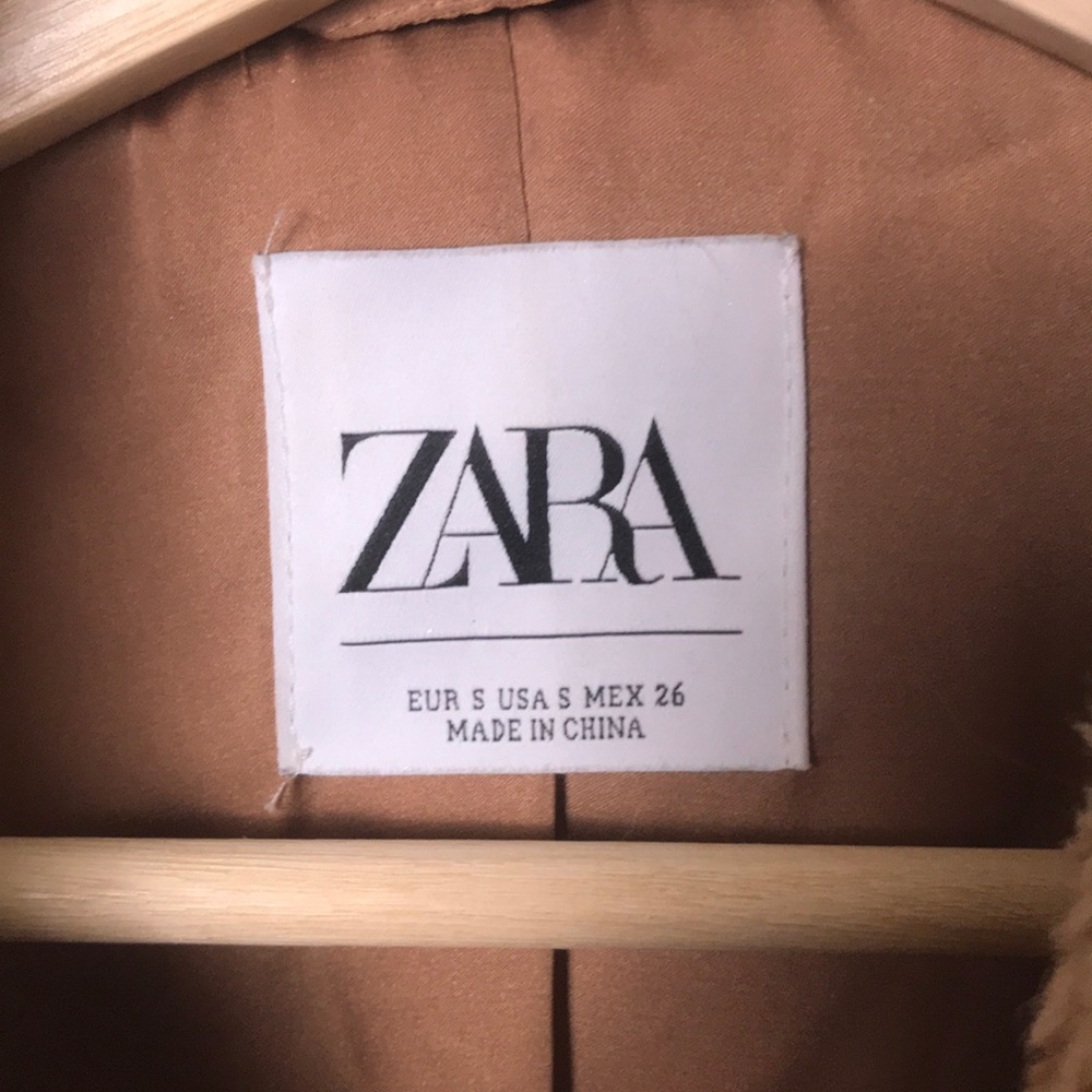 Zara coat khaki size small / medium - Picture 2 of 4